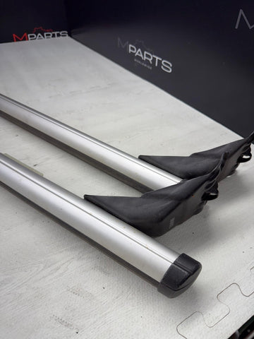 04-10 BMW X3 Roof Rack Cross Bars Silver Set OEM 157968-10