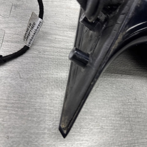 01-06 BMW E46 M3 Side View Door Mirrors Pair Carbon Black  *Notes*