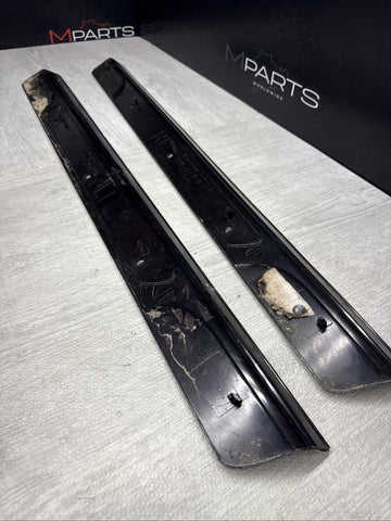 BMW E46 M3 CSL OEM Kick Scuff Plates Door Sills 8204114 8204113