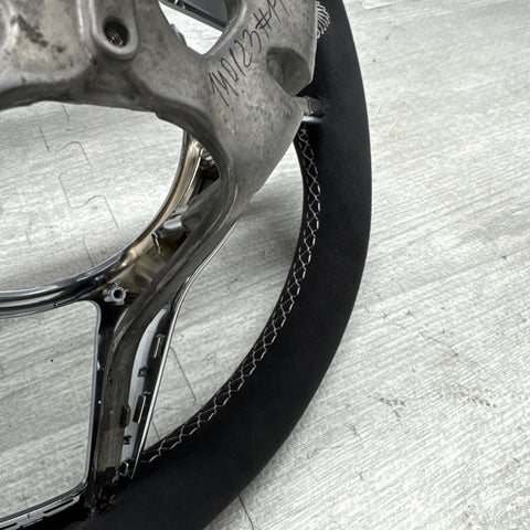 PORSCHE 991 GT3 991.2 GT 3 RS 997.2 BLK LEATHER PDK SHIFT STERRING WHEEL RED TOP