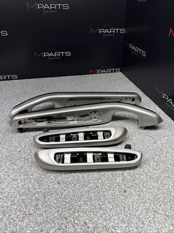 01-06 BMW E46 M3 Custom Painted Black Door Trim Armrests Front Rear Coupe