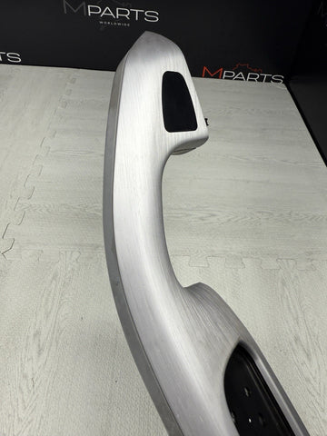 01-06 BMW E46 M3 Brushed Aluminum/Grey Door Trim Armrest Right Front Passenger