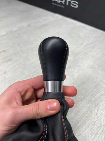 19-20 OEM BMW F87 M2 Manual Transmission Shifter Knob Leather Tri Stitch Boot