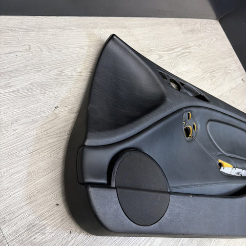01-06 BMW E46 M3 FRONT PASSENGER RIGHT SIDE DOOR PANEL CARD BLACK OEM