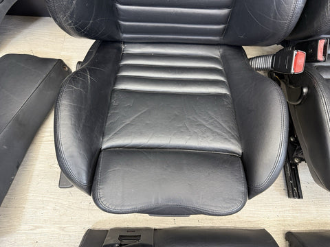 95-99 BMW E36 M3 COUPE SPORT VADER SEATS BLACK LEATHER OEM SET