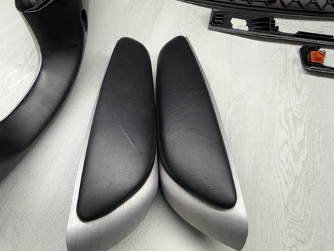 01-06 BMW E46 M3 Convertible Interior Armrests Trim Set Brushed Aluminum *Notes*