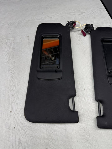 09-13 BMW M3 E92 Coupe Front Left and Right Sun Visor Black Set Pair OEM