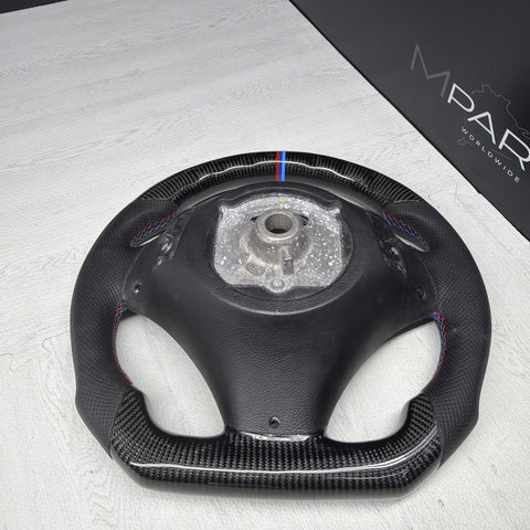 08-13 BMW E90 E92 E93 M3 OHC Carbon fiber Steering Wheel Tri Stitched DCT *Note*