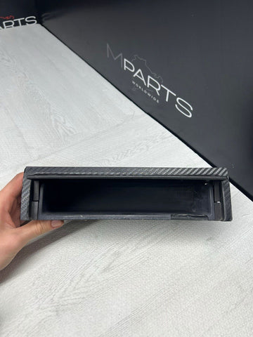 99-06 BMW E46 323 325 328 330 M3 E46 CENTER CONSOLE STORAGE TRAY CARBON STICKER