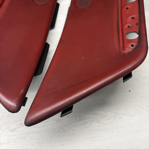 01-06 BMW E46 M3 Convertible Rear Left Right Door Cards Panels Trims Imola Red