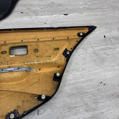 91-98 BMW E36 325 328 M3 SEDAN Rear Left Right Side Door Panels Cards Black OEM