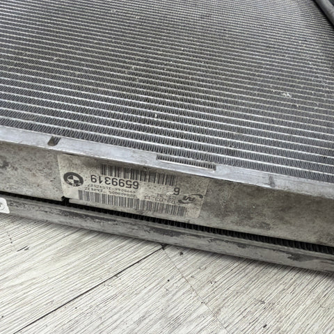 08-13 BMW E90 E92 E93 M3 S65 MAIN ENGINE COOLING RADIATOR CONDENSER ASSEMBLY OEM