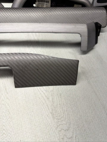 01-06 BMW E46 M3 Convertible Interior Armrests Trim Set Brushed Aluminum *Notes*