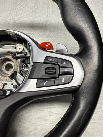 OEM BMW M5 M8 F90 F91 F92 F93 M Sport Leather Steering Wheel *See All Pics