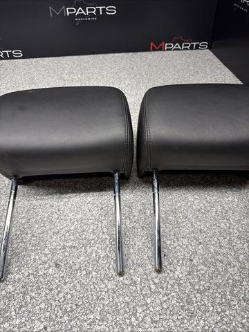 2001-2006 BMW E46 M3 Convertible Black Rear Headrests Head Rests Pair *Tab*
