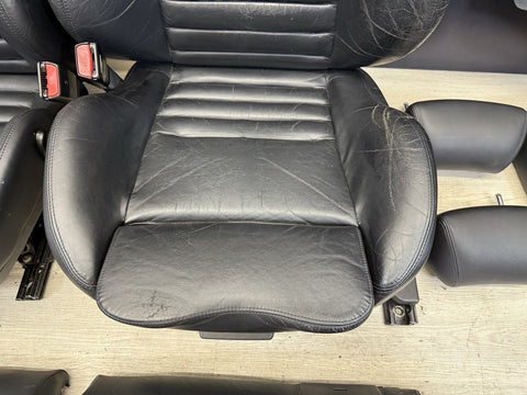 95-99 BMW E36 M3 COUPE SPORT VADER SEATS BLACK LEATHER OEM SET