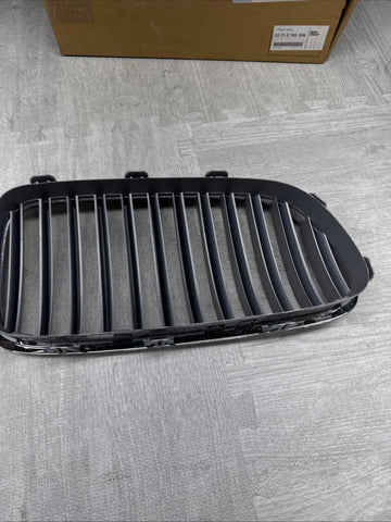 11-13 BMW F10 528 535 550i FRONT LEFT SIDE BUMPER CHROME GRILLE INSERT TRIM OEM