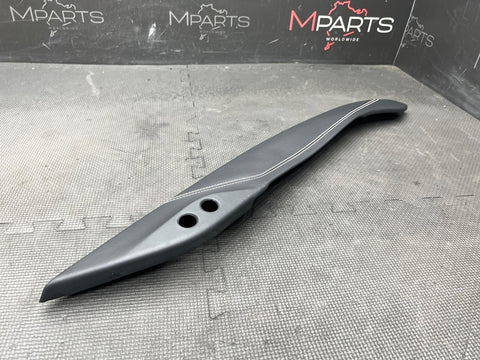 15-19 FERRARI 488 CENTER TUNNEL CONSOLE TRIM PANEL OEM LEATHER WHITE STITCHING