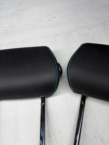 2016-2018 BMW M2 F87 Rear Headrests Blue Stitching OEM