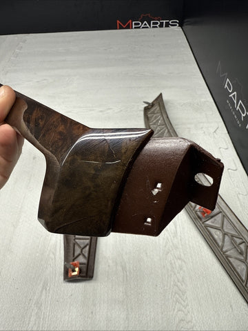 01-06 BMW E46 325 330 M3 Headlight Switch Radio Dash Trims Wood