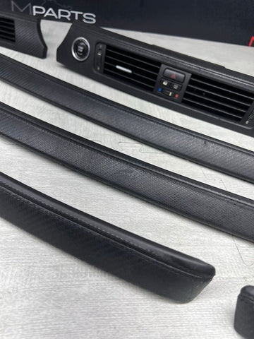 08-13 BMW E92 E93 M3 Interior Trim Set Carbon Leather OEM Genuine
