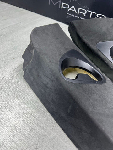 BMW 06-10 E63 645 650 M6 Coupe B Pillar Trims Covers Panels Alcantara Set OEM