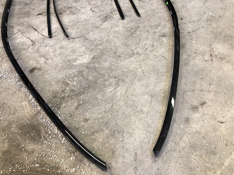 (PICK UP ONLY) 06-10 BMW E63 M6 Coupe Roof Top Window Gutter Trims Gloss Black