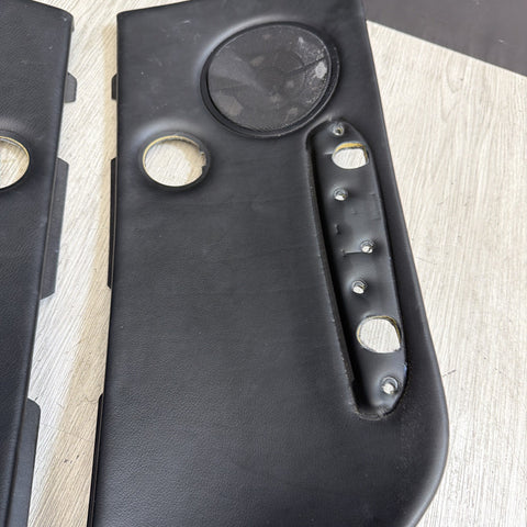 01-06 BMW E46 M3 Convertible Rear Left Right Door Cards Panels Covers Black