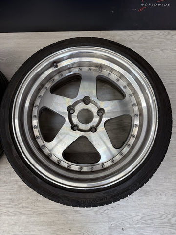 JNC Wheels 5x120 Rims JNC010 Silver Machined Face 18x9 18X10 ET30