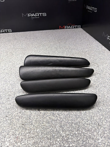 01-06 BMW E46 M3 Coupe Door Upper Arm Rest Armrest Pads Black *Tabs*