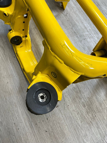 01-06 BMW E46 M3 REAR SUSPENSION SUBFRAME AXLE CARRIER CRADLE YELLOW