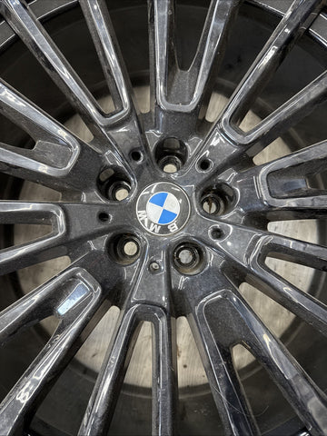 BMW 19-24 G07 X7 20x10.5 22” Rear Rim Wheel OEM 6885463 Gloss Black