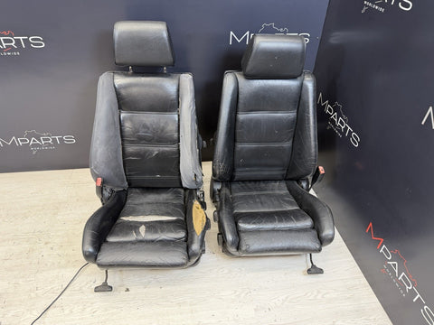 1983-1993 BMW E30 318i 320i 323i 325i Sport Seat Set Seats Black Leather