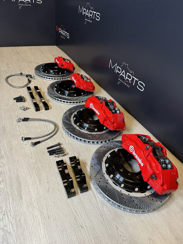 01-06 BMW E46 M3 BREMBO Big Brake Kit Red Calipers Rotors Set NEW Plug Play