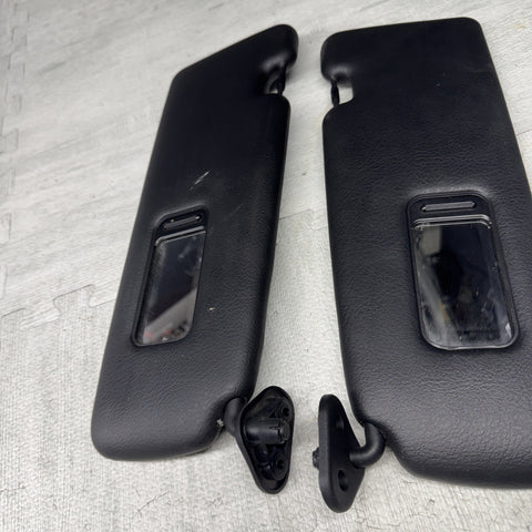 01-06 BMW E46 M3 Convertible Left Right Sunvisors Sun Visors Black Pair *NOTES*