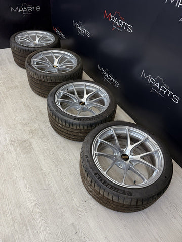 BBS JAPAN RI-A 18x9.5 ET23 18x10.5 ET37 Diamond Silver Set 16-21 BMW F87 M2
