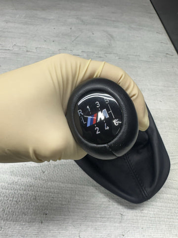 2008-2013 BMW E90 E92 E93 M3 LEATHER SHIFTER shift gear KNOB 6-SPEED ORIGINAL