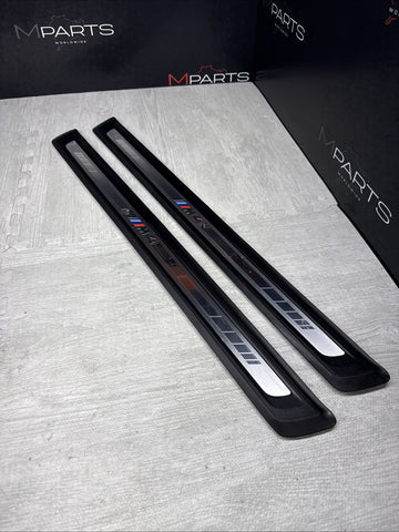 BMW 21-26 G83 M4 Front Side Door Sills Scuff Plates Trim Panels OEM