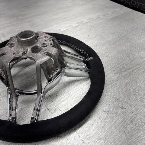 PORSCHE 991 GT3 991.2 GT 3 RS 997.2 BLK LEATHER PDK SHIFT STERRING WHEEL RED TOP