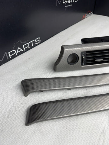 09-13 OEM BMW E92 E93 335is Dash Glacier Silver Aluminum Interior Trim Set