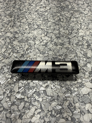 01-06 BMW E46 M3 Fender Vent Grille Grill Emblem + Bracket OEM 568350680