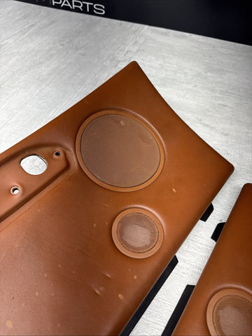 01-06 BMW E46 M3 Convertible Rear Left Right Door Cards Panels Trims Cinnamon