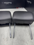 2001-2006 BMW E46 M3 Convertible Black Rear Headrests Head Rests Pair OEM