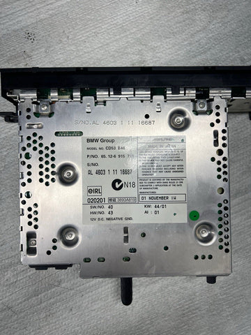 01-06 BMW 3 Series E46 325 330 M3 CD Player Business Radio *Broken Knob*
