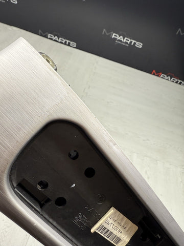 01-06 BMW E46 M3 Brushed Aluminum/Black Door Trim Armrest Right Front Passenger