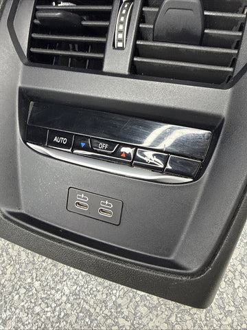 19-26 BMW G20 330 G80 M3 REAR CENTER CONSOLE AC VENT DUCT TRIM COVER PANEL BLACK