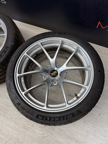 BBS JAPAN RI-A 18x9.5 ET23 18x10.5 ET37 Diamond Silver Set 16-21 BMW F87 M2