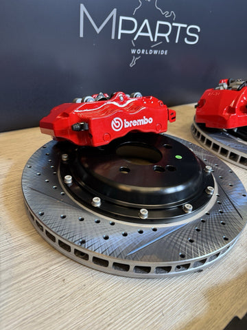 01-06 BMW E46 M3 BREMBO Big Brake Kit Red Calipers Rotors Set NEW Plug Play