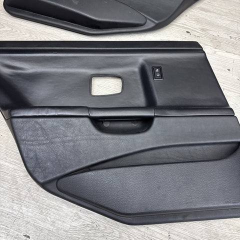 91-98 BMW E36 325 328 M3 SEDAN Rear Left Right Side Door Panels Cards Black OEM