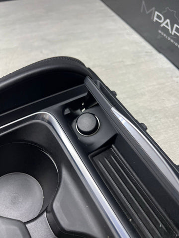 15-20 BMW F80 F82 F83 M3 M4 Front Cup Holder Center Console Leather Trim